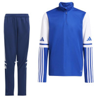 adidas Squadra 25 Trainingspak 1/4-Zip Kids Blauw Donkerblauw Wit