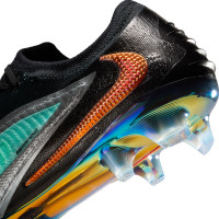 Nike Phantom 6 Low Elite Édition Limitée Gazon Naturel Chaussures de Foot (FG) Noir Turquoise Argenté