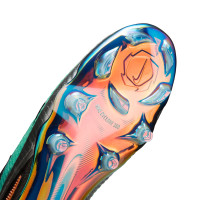 Nike Phantom 6 Low Elite Édition Limitée Gazon Naturel Chaussures de Foot (FG) Noir Turquoise Argenté