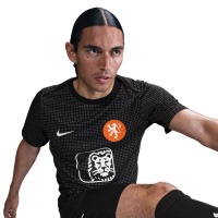 Nike Pays-Bas Lionnes Pre-Match Maillot d'Entraînement 2025-2027 Hommes Noir Blanc