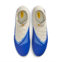 Nike Phantom 6 High Academy Gazon Naturel Artificiel Chaussures de Foot (MG) Blanc Bleu Jaune