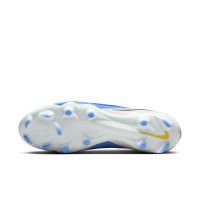 Nike Phantom 6 High Academy Gazon Naturel Artificiel Chaussures de Foot (MG) Blanc Bleu Jaune