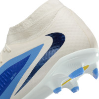 Nike Phantom 6 High Academy Gazon Naturel Artificiel Chaussures de Foot (MG) Blanc Bleu Jaune