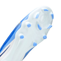 Nike Phantom 6 High Academy Gazon Naturel Artificiel Chaussures de Foot (MG) Blanc Bleu Jaune