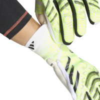 adidas Predator Pro Fingersave Gants de Gardien de But Néon Jaune Blanc Noir