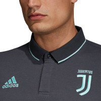 adidas Juventus Champions League College Polo 2019-2020 Donkergrijs Blauwgroen