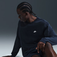 Nike Club Crew Sweater Donkerblauw Wit