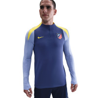 Nike Atletico Madrid Strike Survêtement 1/4-Zip 2025-2026 Mauve Foncé Bleu Foncé Jaune