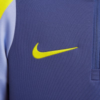 Nike Atletico Madrid Strike Trainingspak 1/4-Zip 2025-2026 Kids Donkerpaars Donkerblauw Geel