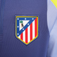 Nike Atletico Madrid Strike Trainingspak 1/4-Zip 2025-2026 Kids Donkerpaars Donkerblauw Geel
