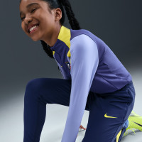 Nike Atletico Madrid Strike Trainingspak 1/4-Zip 2025-2026 Kids Donkerpaars Donkerblauw Geel