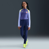 Nike Atletico Madrid Strike Trainingspak 1/4-Zip 2025-2026 Kids Donkerpaars Donkerblauw Geel