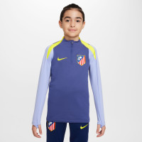Nike Atletico Madrid Strike Trainingspak 1/4-Zip 2025-2026 Kids Donkerpaars Donkerblauw Geel