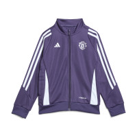 adidas Manchester United Survêtement Full-Zip 2025-2026 Tout-Petits Mauve Noir Blanc