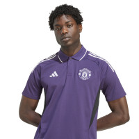 adidas Manchester United Polo 2025-2026 Paars Wit Zwart