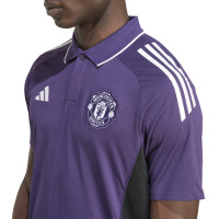 adidas Manchester United Polo 2025-2026 Paars Wit Zwart
