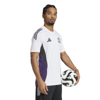 adidas Manchester United Trainingsshirt 2025-2026 Wit Zwart Paars