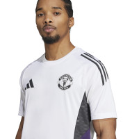 adidas Manchester United Trainingsshirt 2025-2026 Wit Zwart Paars