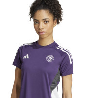 adidas Manchester United Ensemble Training 2025-2026 Femmes Mauve Noir Blanc