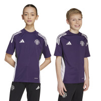 adidas Manchester United Trainingsset 2025-2026 Kids Paars Zwart Wit