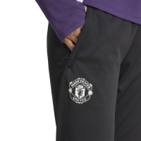 adidas Manchester United Pantalon d'Entraînement 2025-2026 Femmes Noir Blanc Mauve