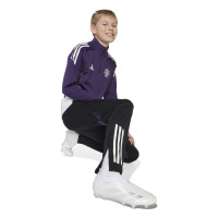adidas Manchester United Trainingspak 1/4-Zip 2025-2026 Kids Paars Zwart Wit