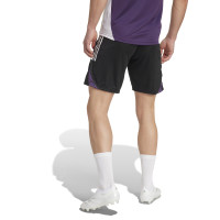 adidas Manchester United Short d'Entraînement 2025-2026 Noir Blanc Mauve