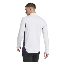 adidas Manchester United Haut d'Entraînement 1/4-Zip 2025-2026 Blanc Noir Mauve