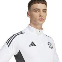 adidas Manchester United Haut d'Entraînement 1/4-Zip 2025-2026 Blanc Noir Mauve