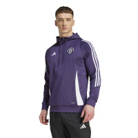 adidas Manchester United Track Sweat à Capuche 2025-2026 Mauve Blanc