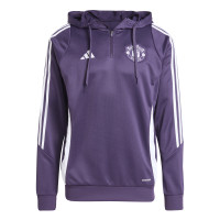 adidas Manchester United Track Sweat à Capuche 2025-2026 Mauve Blanc