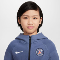 Nike Paris Saint-Germain Tech Fleece Gilet 2025-2026 Enfants Bleu Blanc