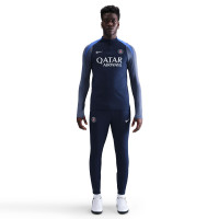 Nike Paris Saint-Germain Strike Trainingstrui 1/4-Zip 2025-2026 Donkerblauw Blauw Wit