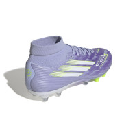 adidas F50 Sparkfusion League Gazon Naturel Artificiel Chaussures de Foot (MG) Femmes Mauve Jaune
