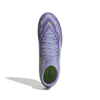 adidas F50 Sparkfusion League Gazon Naturel Artificiel Chaussures de Foot (MG) Femmes Mauve Jaune
