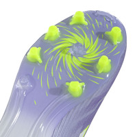 adidas F50 Sparkfusion League Gazon Naturel Artificiel Chaussures de Foot (MG) Femmes Mauve Jaune