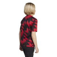 adidas Manchester United Pre-Match Trainingsshirt 2025-2026 Kids Rood Zwart Wit