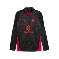 PUMA AC Milan Haut d'Entraînement 1/4 Zip 2025-2026 Noir Rouge