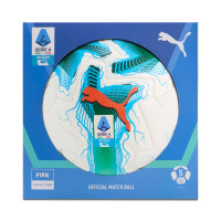 PUMA Orbita Serie A WP Ballon de Foot Taille 5 2025-2026 Blanc Bleu Vert