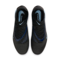 Nike Phantom 6 Low Elite Crampons Vissés Chaussures de Foot (SG) Noir Bleu Clair