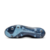 Nike Phantom 6 Low Elite Crampons Vissés Chaussures de Foot (SG) Noir Bleu Clair
