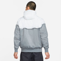 Survêtement tissé à glissière intégrale Nike Sportswear Windrunner gris blanc noir