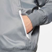 Survêtement tissé à glissière intégrale Nike Sportswear Windrunner gris blanc noir