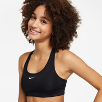 Soutien-gorge de sport Nike Swoosh pour Enfants, noir et blanc