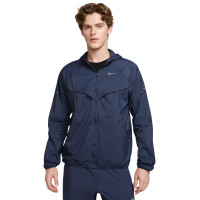 Survêtement tissé à fermeture éclair Nike Stride Repel, bleu foncé, argent