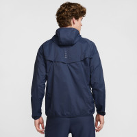 Survêtement tissé à fermeture éclair Nike Stride Repel, bleu foncé, argent