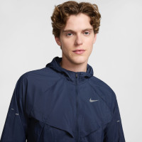 Survêtement tissé à fermeture éclair Nike Stride Repel, bleu foncé, argent