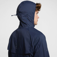 Survêtement tissé à fermeture éclair Nike Stride Repel, bleu foncé, argent