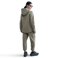 Survêtement Nike Sportswear Tech Fleece à fermeture éclair intégrale pour femmes, vert, gris, noir