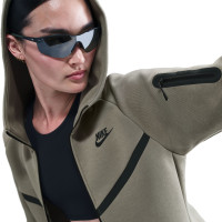 Survêtement Nike Sportswear Tech Fleece à fermeture éclair intégrale pour femmes, vert, gris, noir